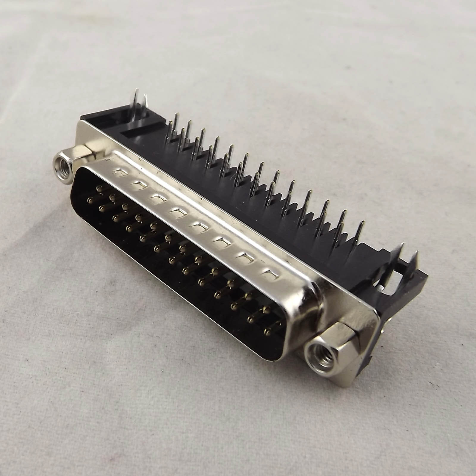 1pc DB25 25 Pin Male D-SUB Right Angle PCB Solder Cable Adapter Connector 2 Rows
