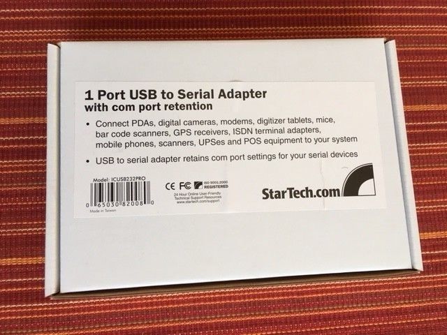 StarTech 1 Port USB to Serial Adapter (ICUSB232PRO) (NEW)