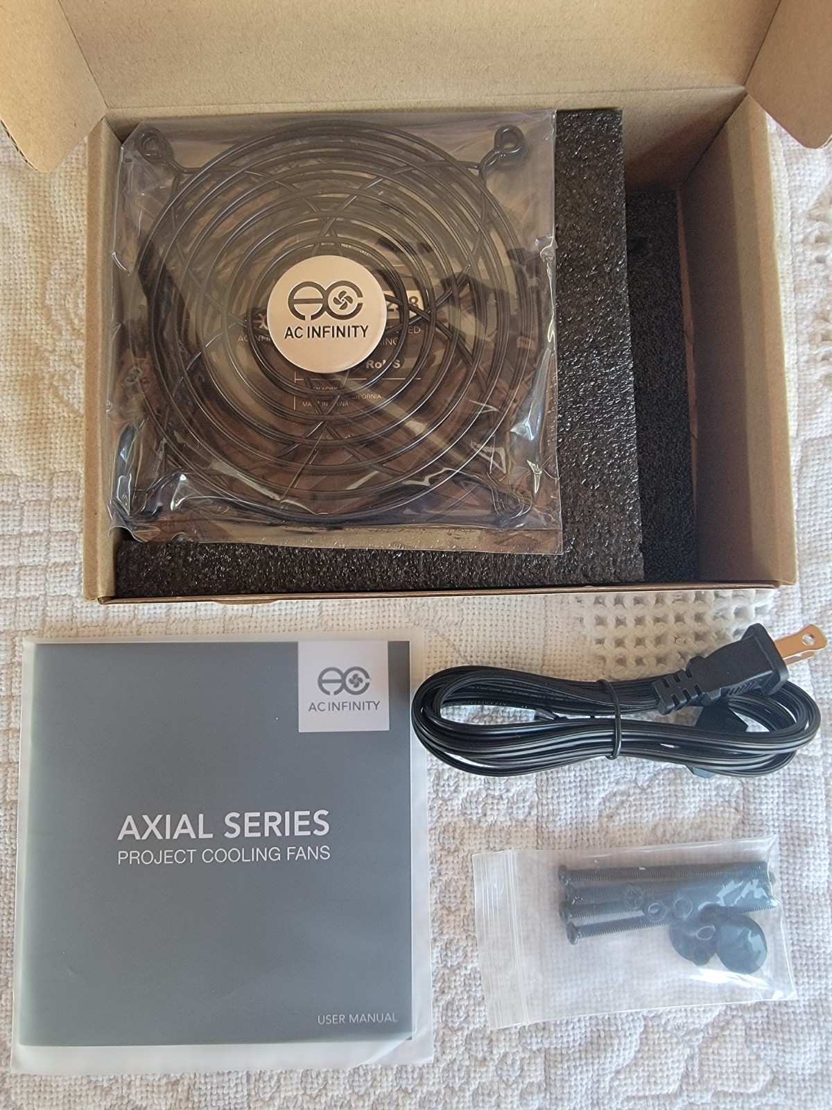 AC Infinity AXIAL HS1238A-X 1238 Muffin Fan 115V 120V AC 4.7 x 4.7 x 1.5