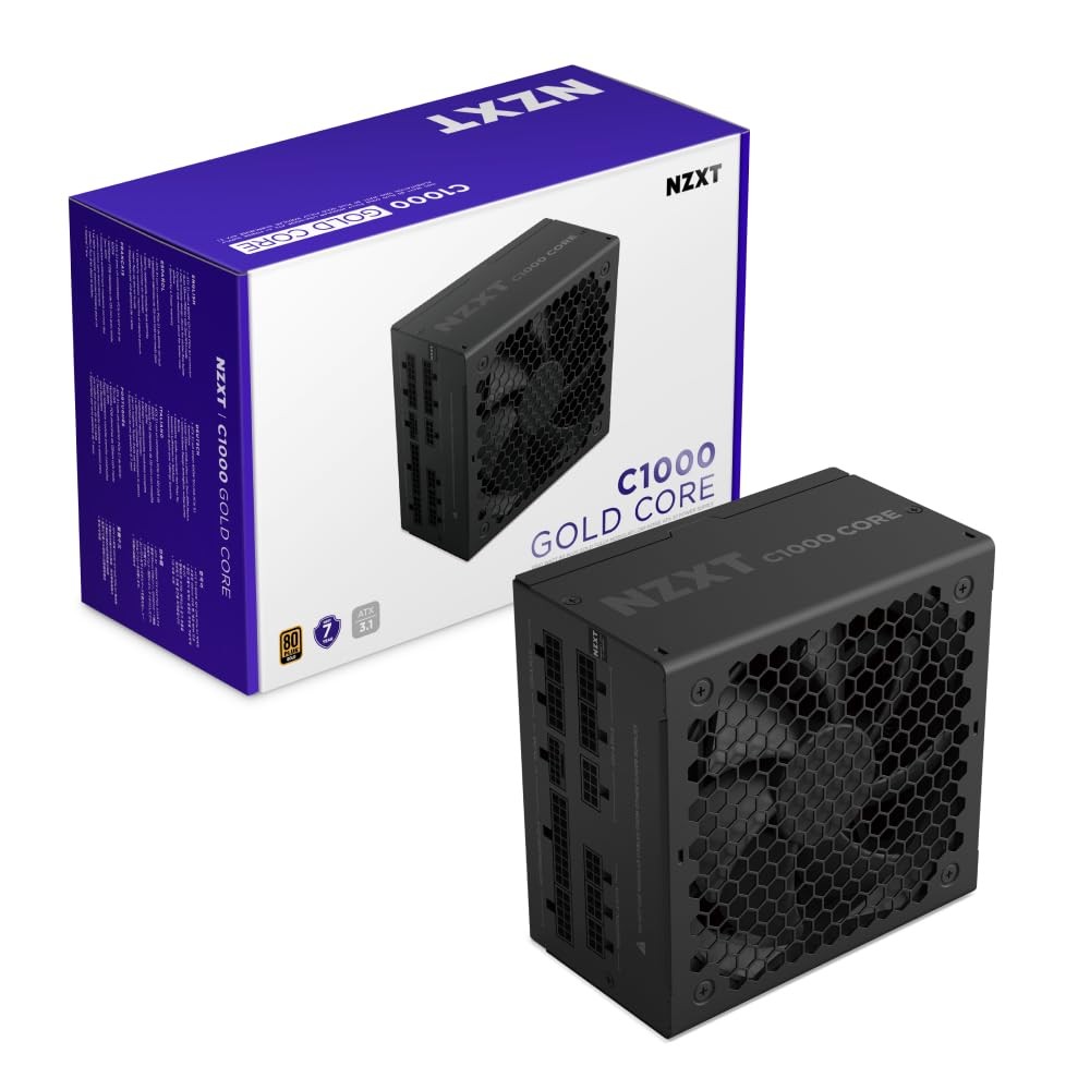 NZXT C1000 Gold Core - 1000W ATX 3.1 Power Supply, 80+ Gold
