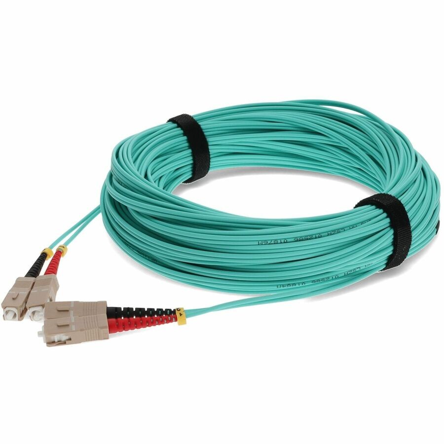 AddOn 25m SC to SC Aqua OM3 Duplex OFNR (Riser-Rated) MMF (Multi Mode) Fiber