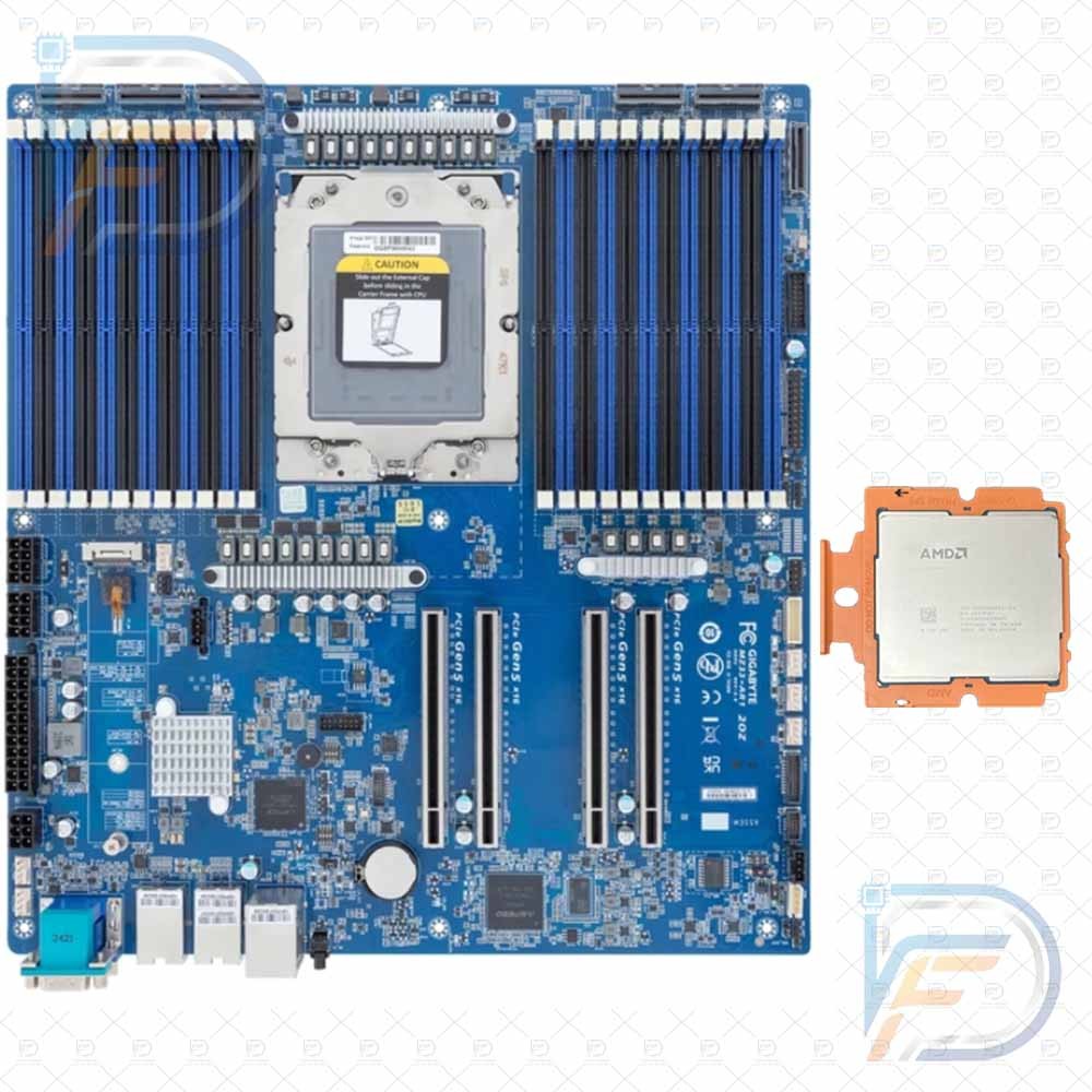 AMD EPYC 9334 QS 32-Core Genoa + Gigabyte MZ33-AR1 SP5 DDR5 Server Combo