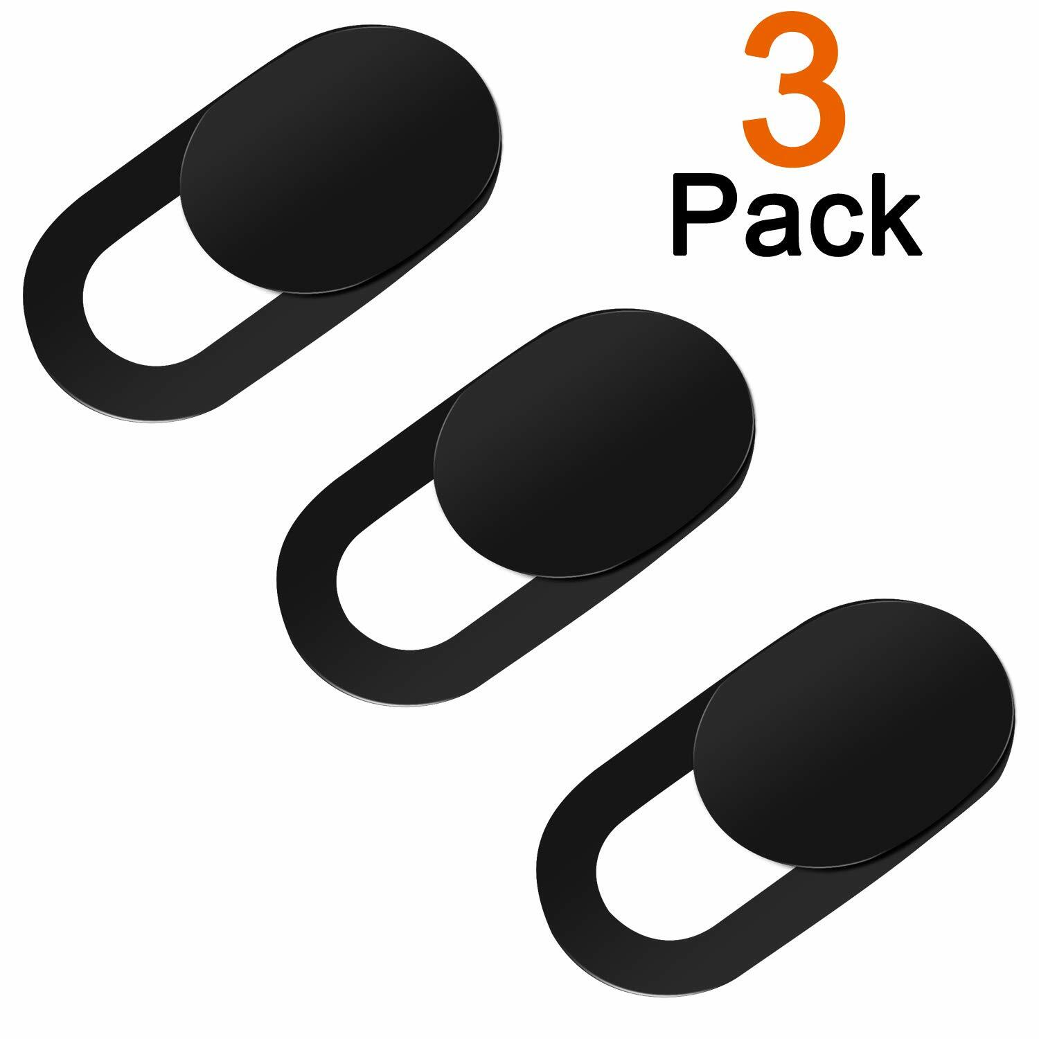 3pc Webcam Cover Slim Slider Camera Shield Privacy Protect Sticker For Laptop PC