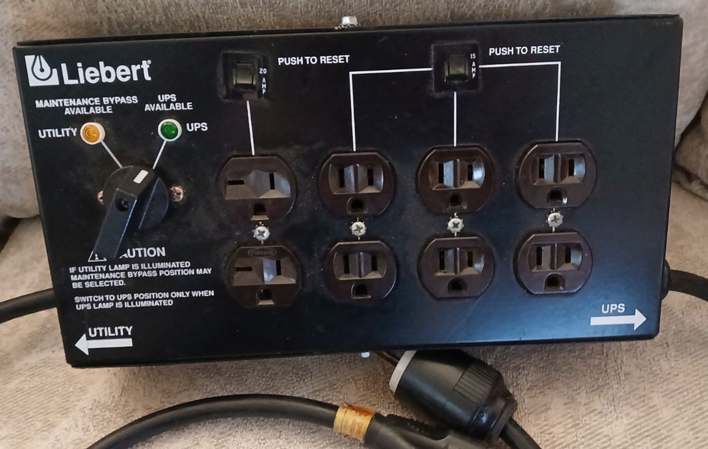 Liebert MP120C Micro POD Power Distribution 120VAC 16A. LOOKS MINT SEE ALL PICS