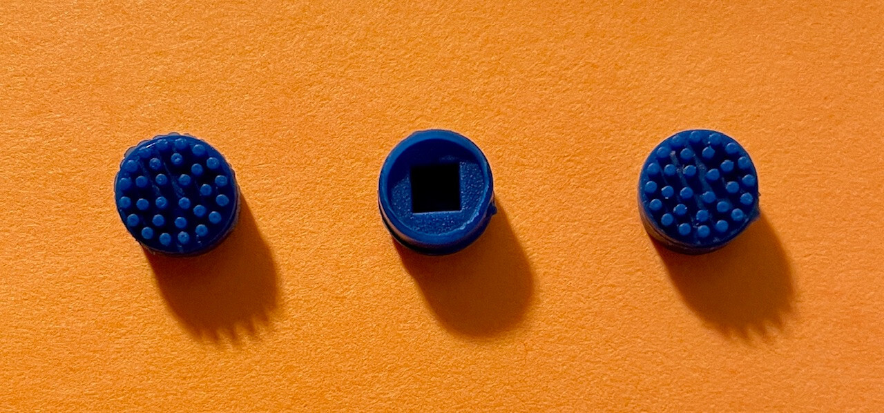 3-Pack Rubber Mouse Pointer Trackpoint BLUE Cap For DELL Laptops w/2.8mm peg
