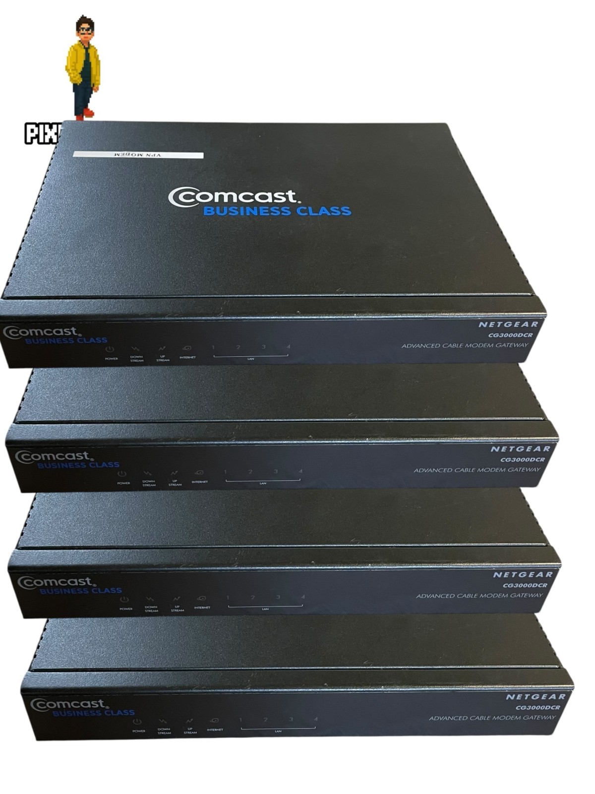 Lot of 4 Netgear Comcast Adv Cable Modem Gateway CG3000DCR Business Class Device