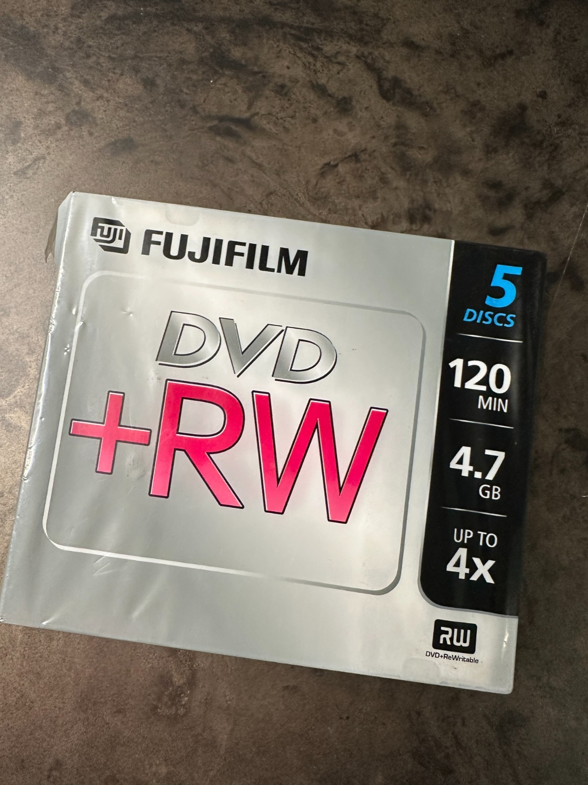 Fujifilm Media 25322075 DVD + RW 4.7 120 Minutes 5 Discs