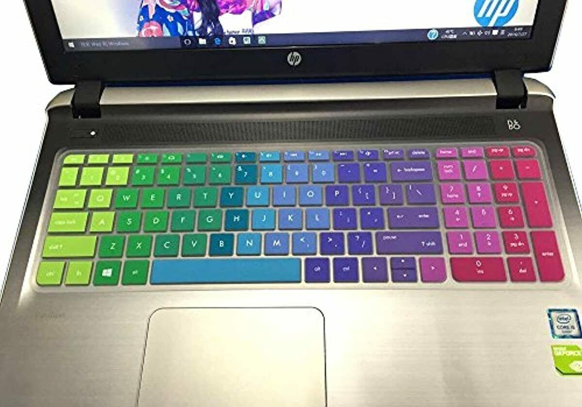 Colorful Keyboard Cover HP ENVY X360 15.6" Skin Protector Laptop Silicone New