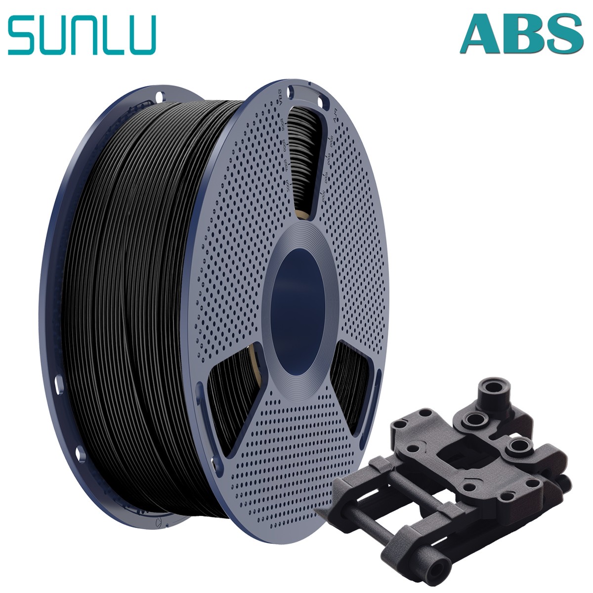 SUNLU 1.75MM ABS Black Filament 1KG 3D Printer Filament ABS Black Toughness