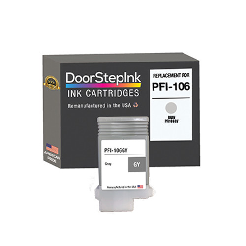 DoorStepInk Compatible Ink Cartridges For Canon PFI-106 Gray 130ml-USA