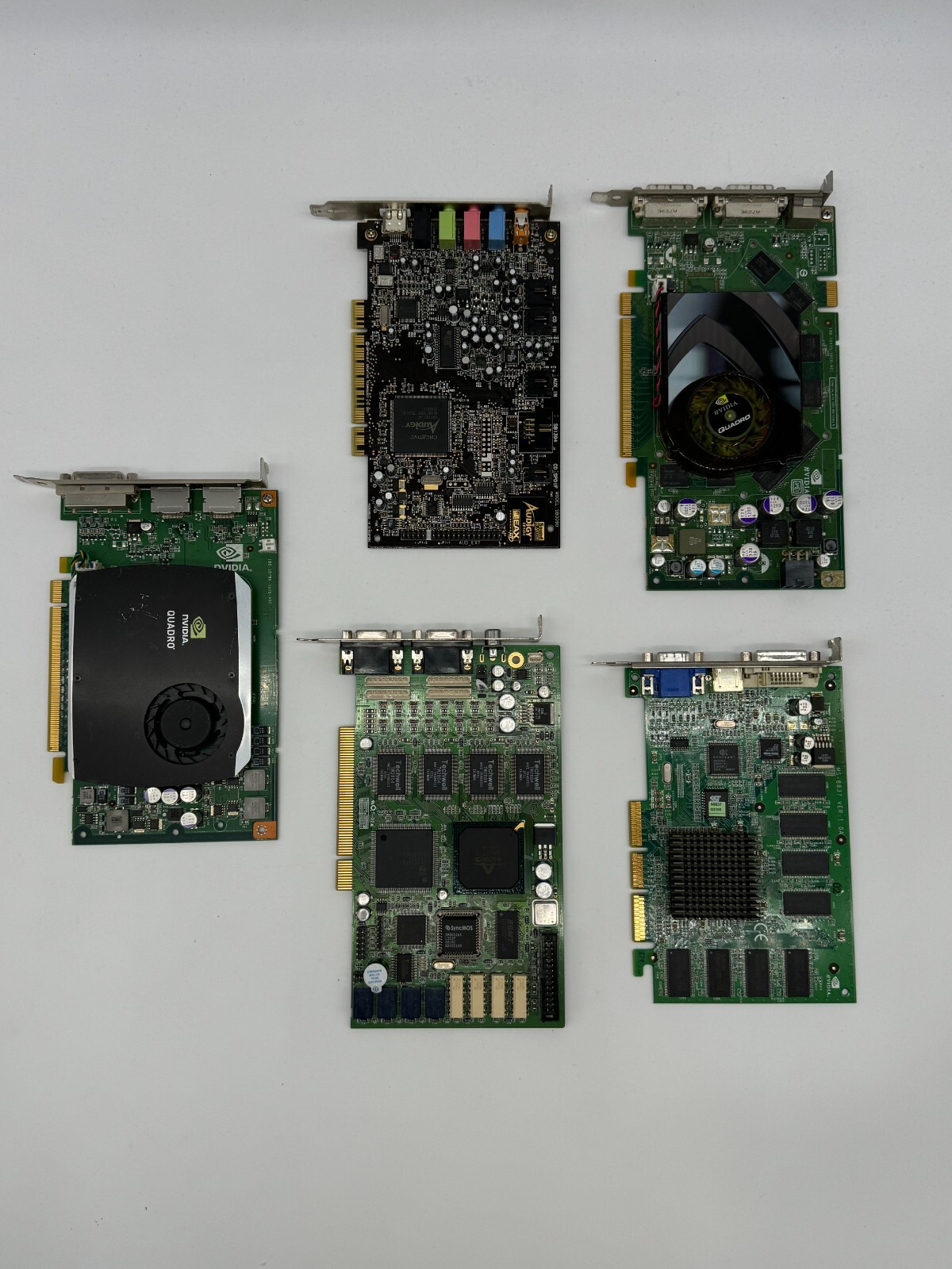 Lot of 5 pcs – PC Parts – Graphic Card Nvidia, Sound Card, TV Tuner Card & etc.