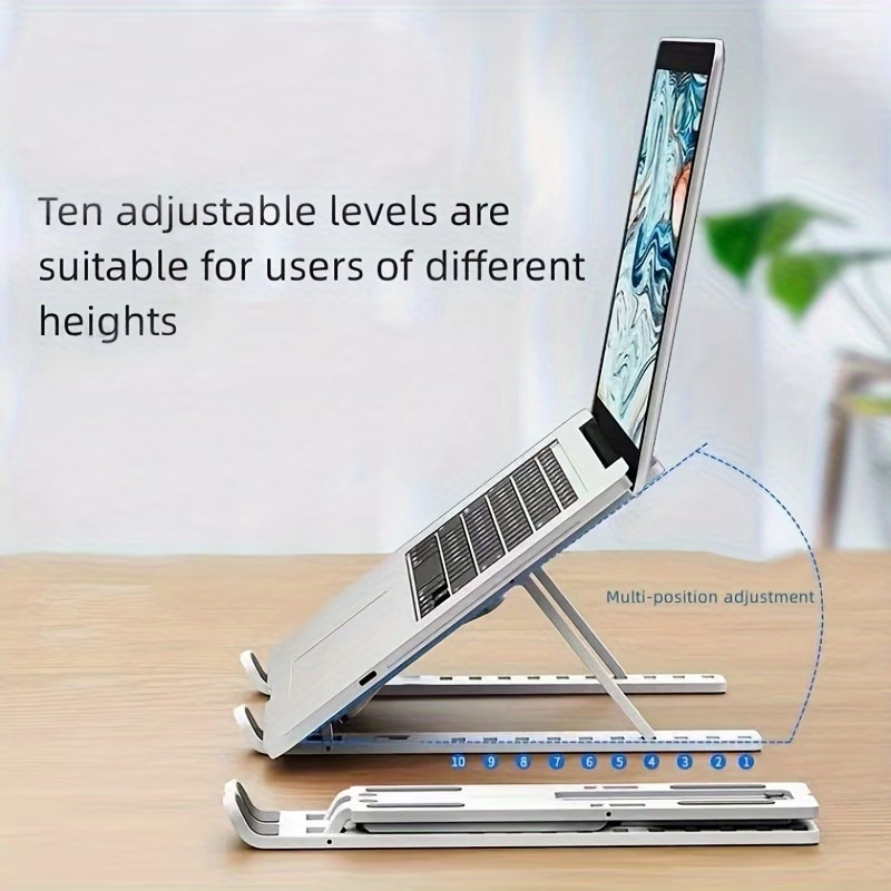 Travel Friendly| Adjustable & Portable Laptop Stand - Sleek ABS Material