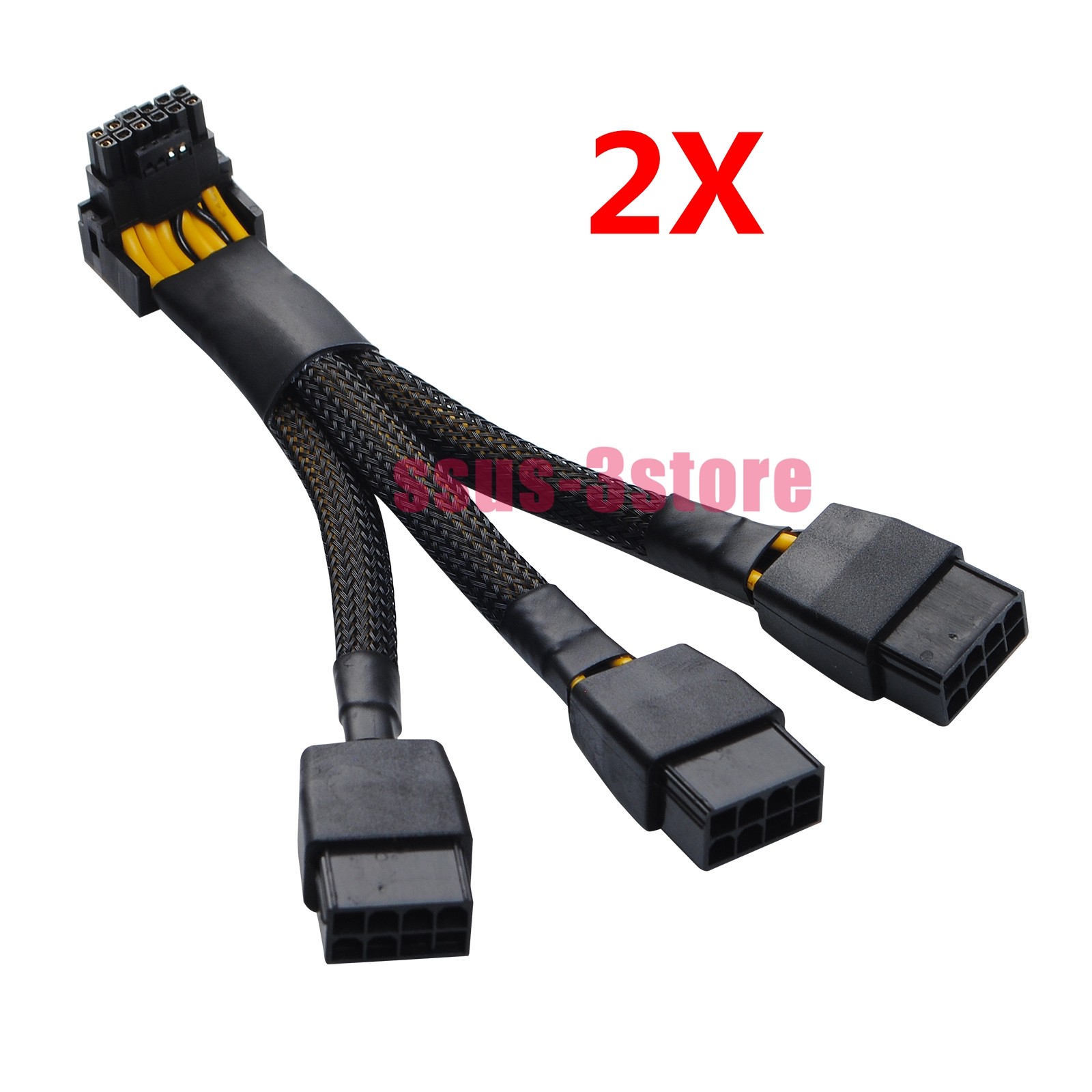 2x For GPU RTX4090 RTX4080 3X8 Pin PCI-E to 16 Pin Card Cable 12VHPWR Connector