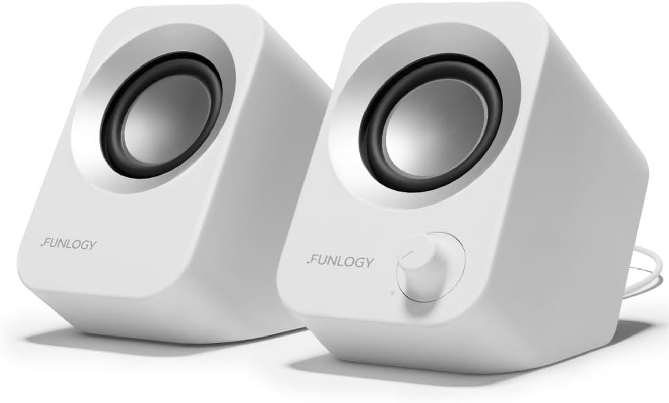 Speaker - 14W Stereo PC Speakers, USB Powered, Compact Size with 30° Tilt Design
