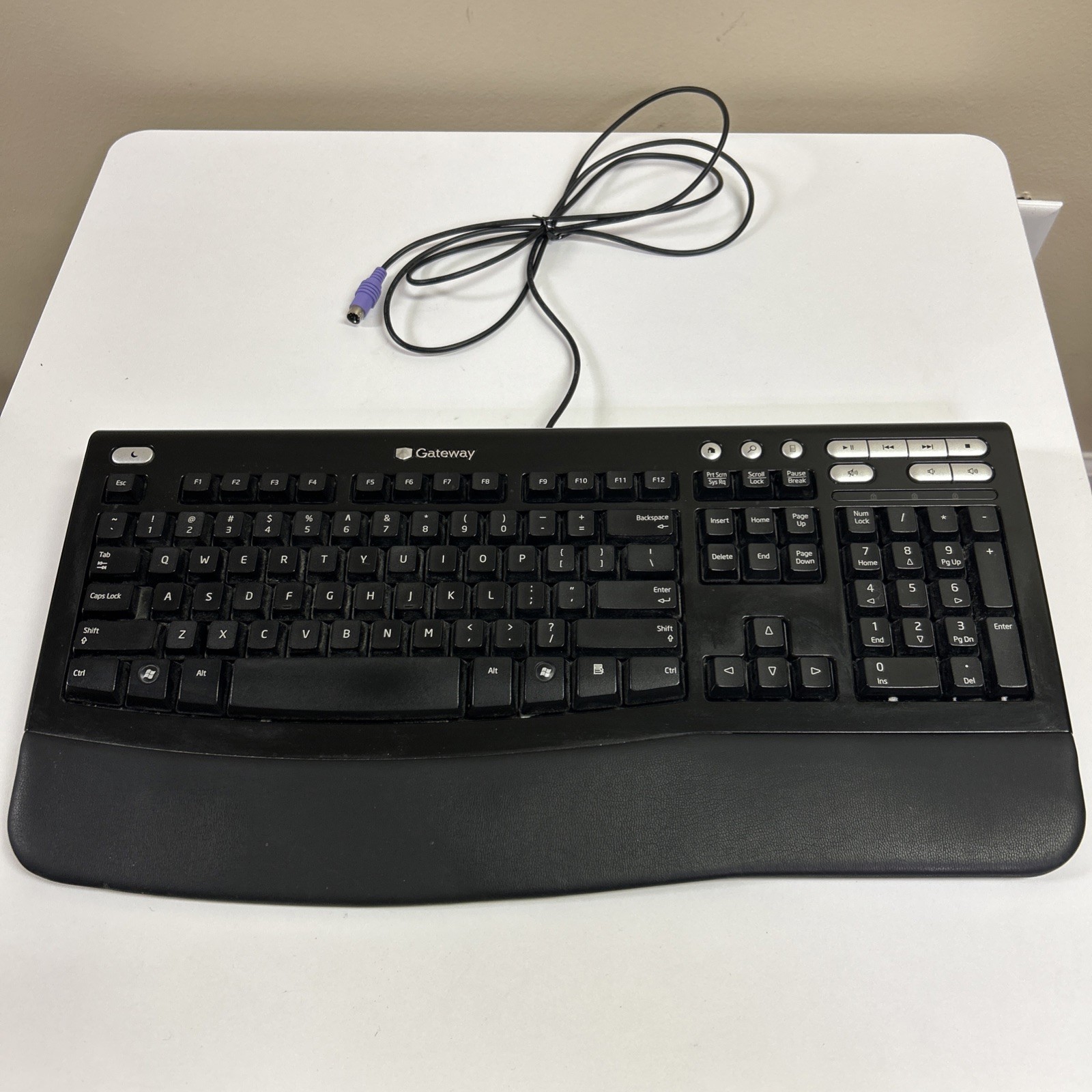 Gateway KB-0532 Elite PS2 Keyboard Black Ergonomic