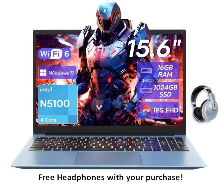 15.6" SGIN/RNRUO, etc. Blue 8GB 256GB Windows/Android/Linux/GoogleTV* Office*