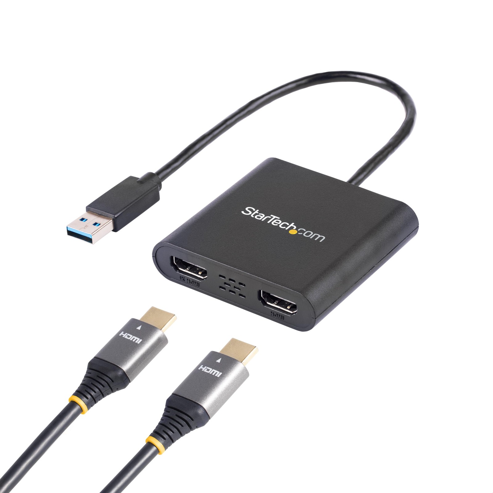 USB 3.0 to Dual HDMI Adapter 4K 30Hz for Windows Laptop and Desktop PC