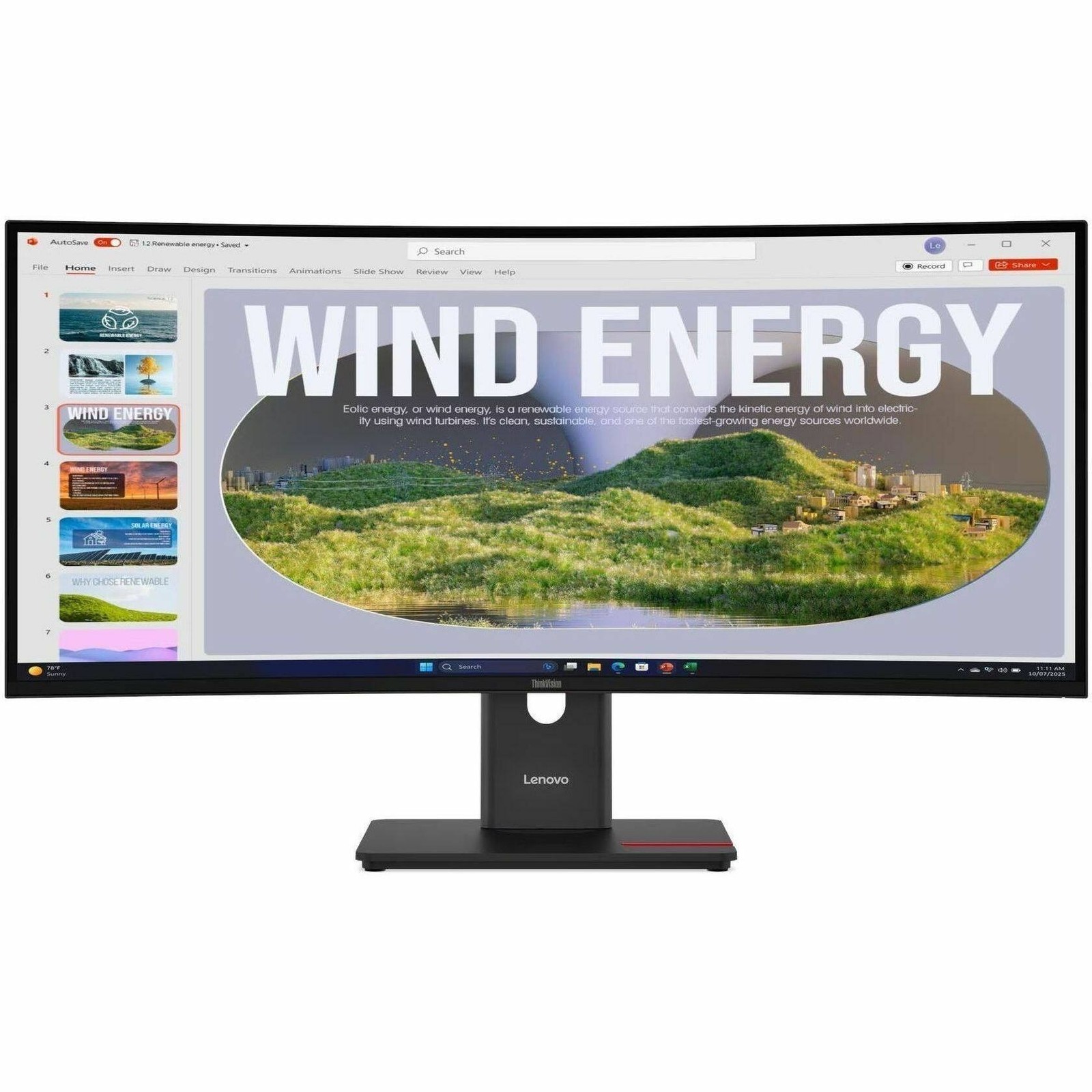 Lenovo ThinkVision T34WD-40 34" 3440 x 1440 4ms Curved LED Monitor 64AEGAR1UZ