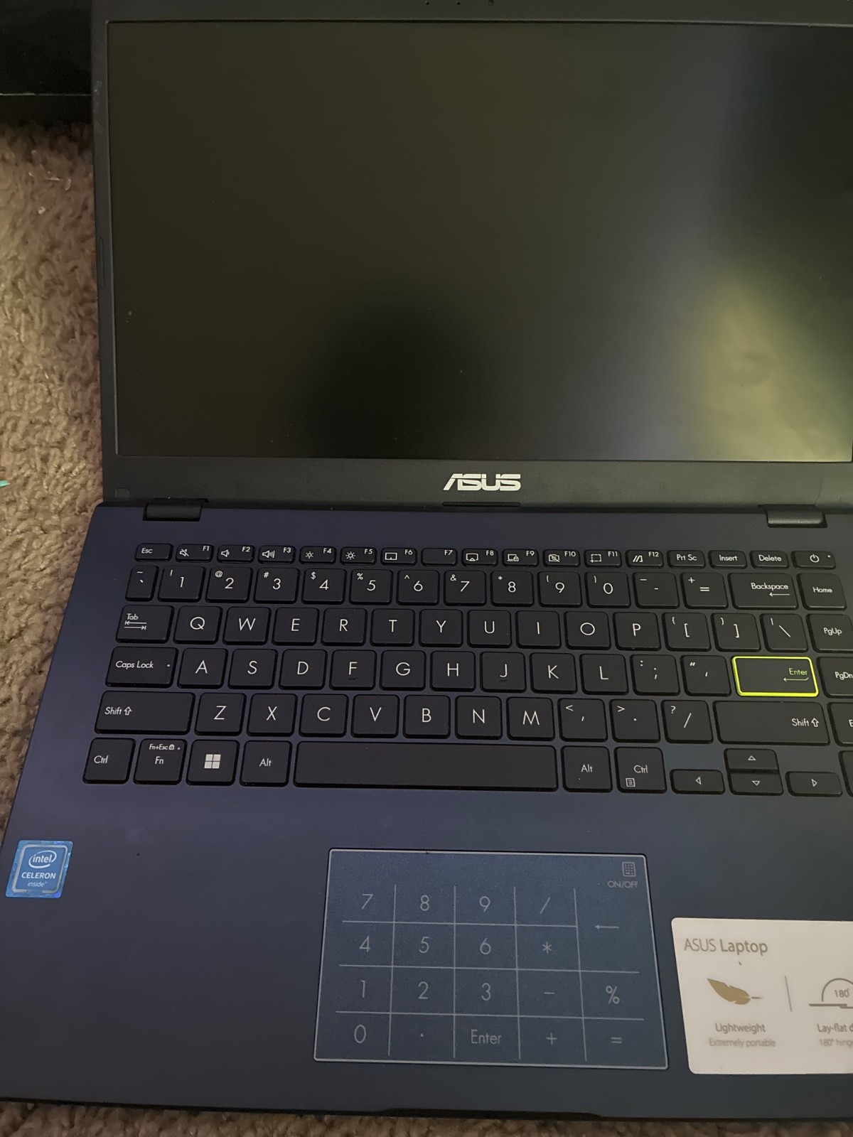 ASUS E210 11.6" (64GB eMMC, Intel Platinum N, 2.80 GHz, 4GB) Laptop - Star Black