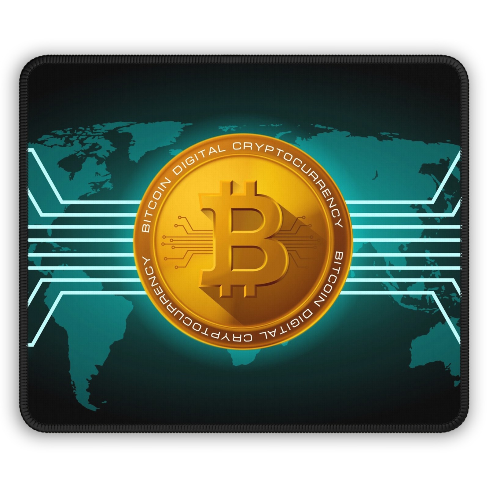 Bit coin Mouse Pad BTC Cryptocurrency Trading Office Desk Gaming Mouse Mat