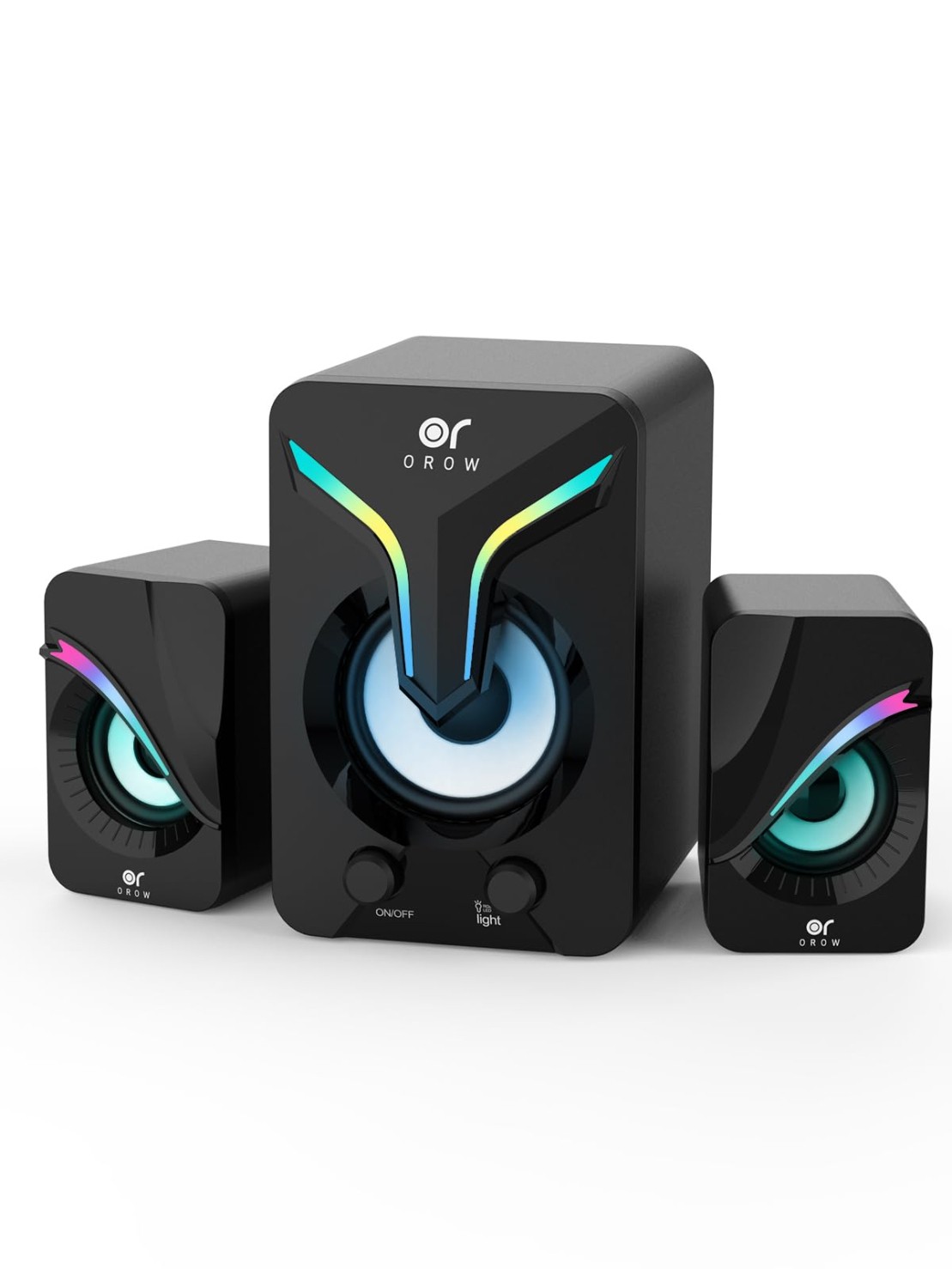 OR O R O W Computer Speakers,Mini PC Speakers with Subwoofer,2.1 Desktop Speaker