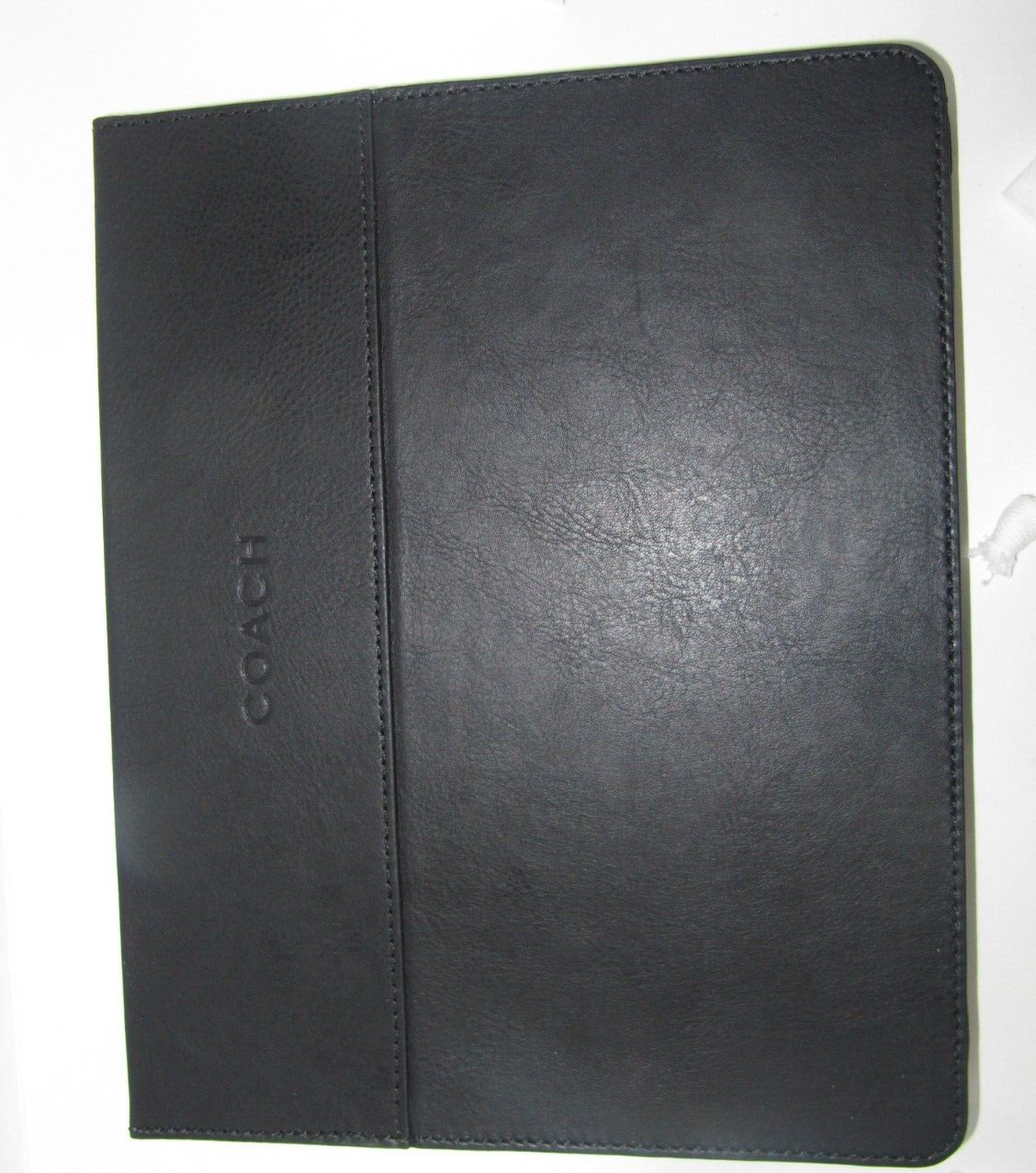 Coach F61309 New Heritage Webbing Black Leather Uni-Sex Tablet Case NWT $198