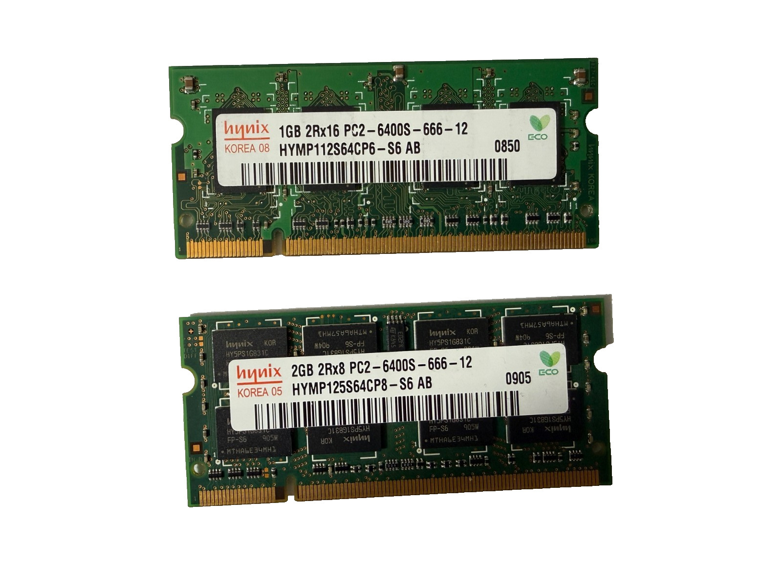 Set of 2 HYNIX  Ram Memory  (3GBTotal)