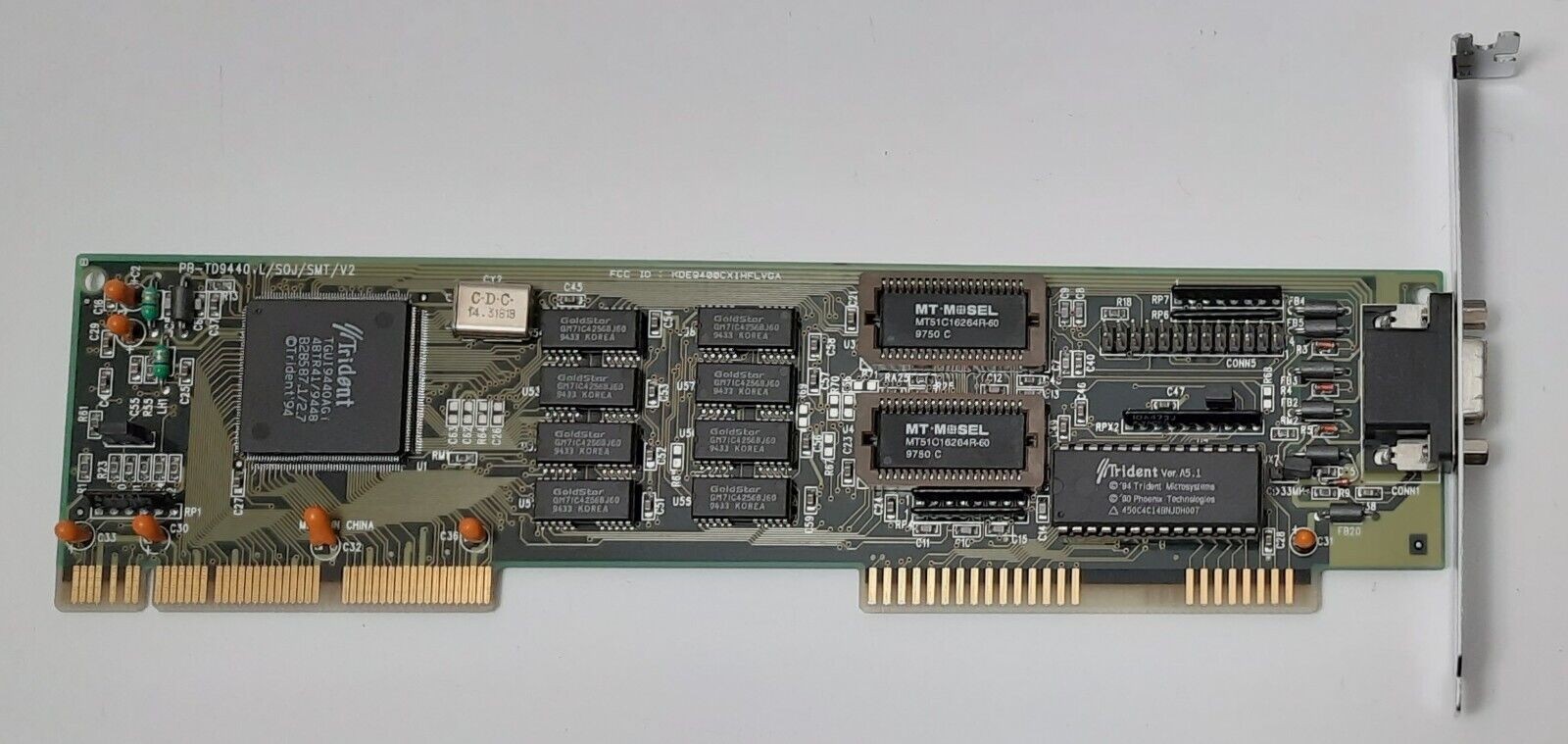 QDI PB-TD9440VL/SOJ VLB Graphics Card (Trident TGUI9440AGi, 2MB, Retro, 1994)