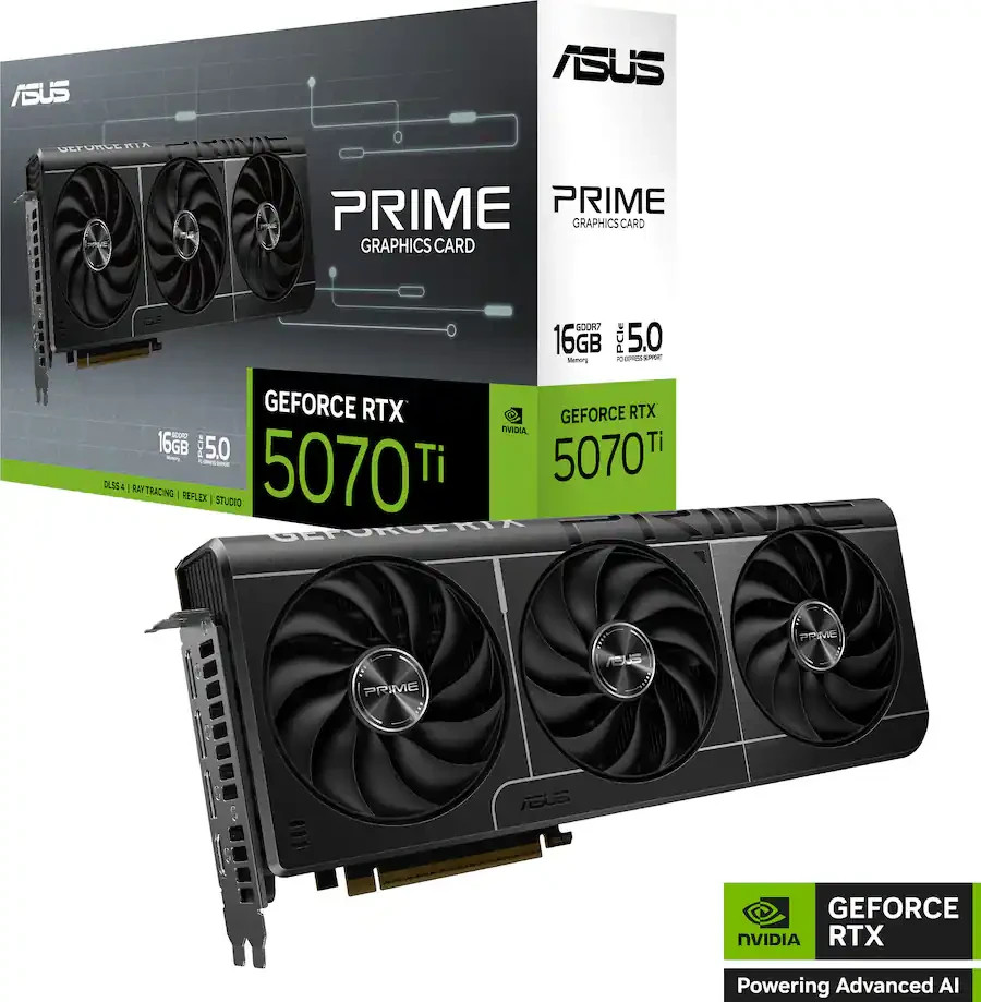 ASUS PRIME Nvidia GeForce RTX 5070 Ti 16GB GDDR7 Graphics Card GPU