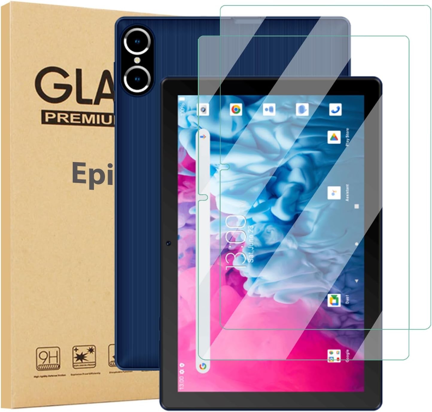 2-Pack Glass Screen Protector for Vortex BTAB10 Tablet 10.1 Inch - 9H Hardness