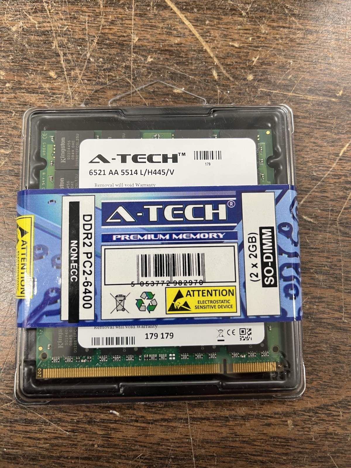 A-Tech 4GB Kit 2x2GB SODIMM DDR2 PC2-6400 Non-ECC RAM Memory 