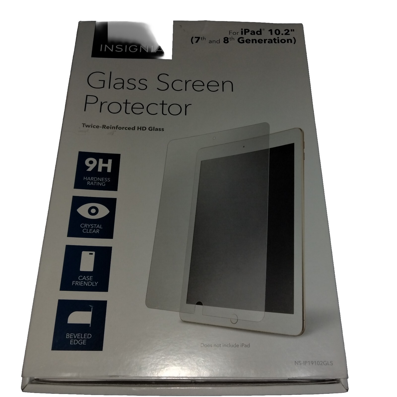 Insignia NS-IP1897GLS Twice Reinforced HD Glass Screen Protector for Apple iPad