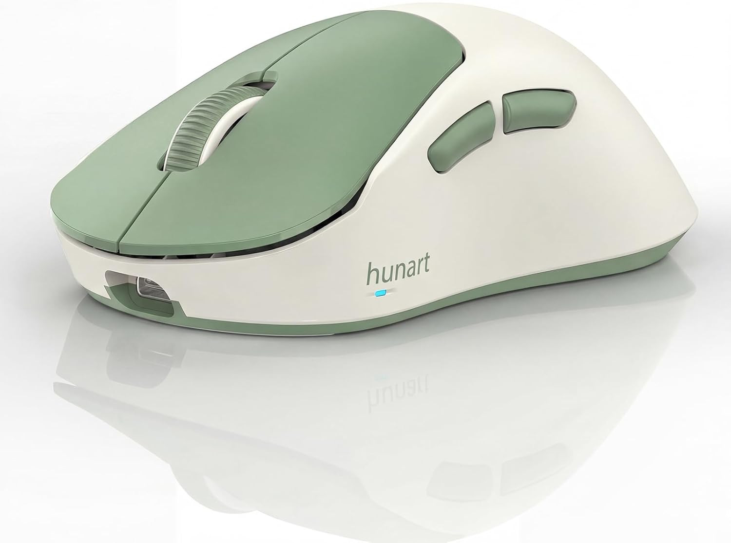 H6 49G Wireless Mouse, Bluetooth & 2.4Ghz, Rechargeable, Green