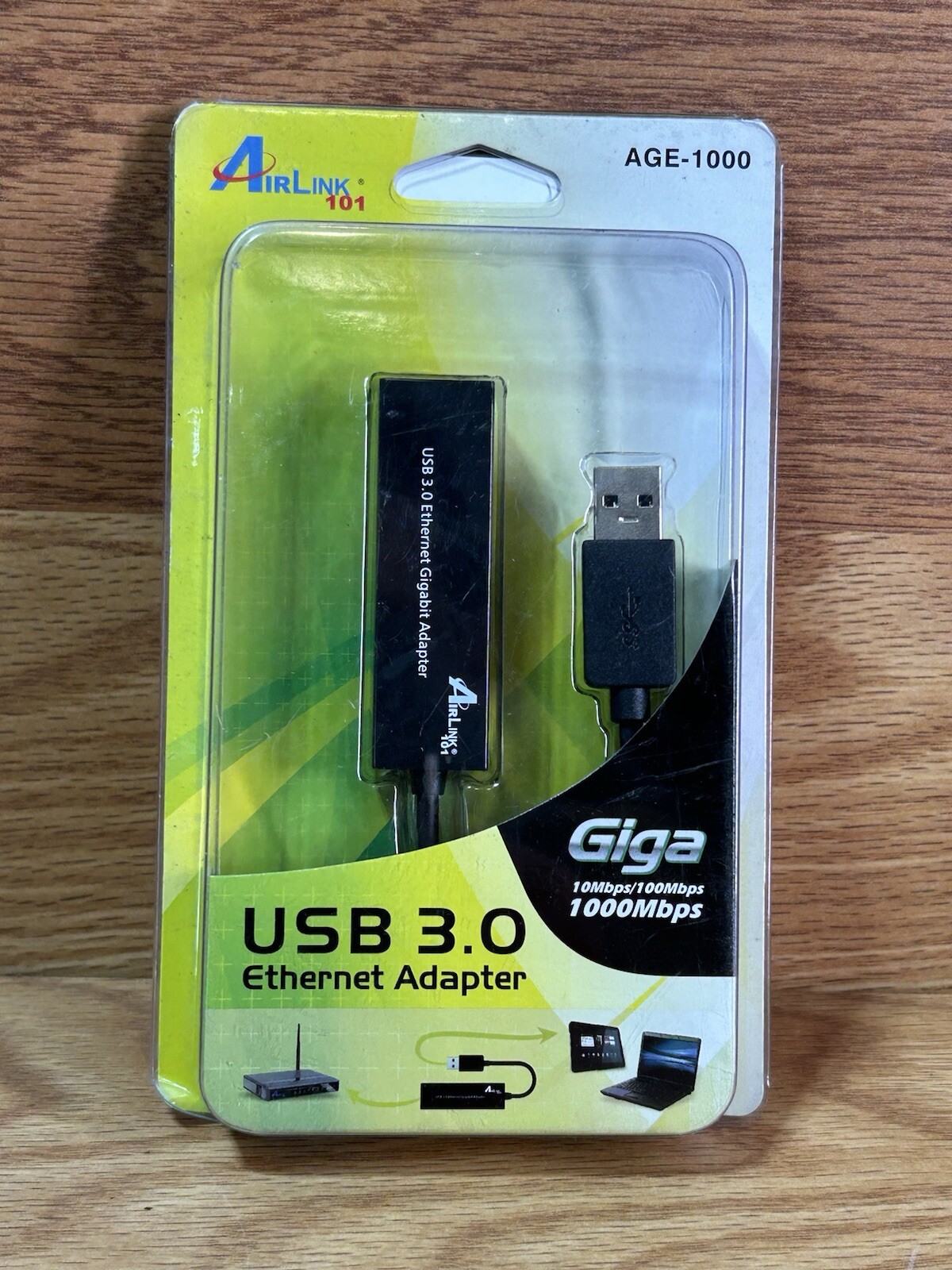 Airlink101 AGE-1000 USB 3.0 to Ethernet RJ-45 Portable Gigabit Network Adapter