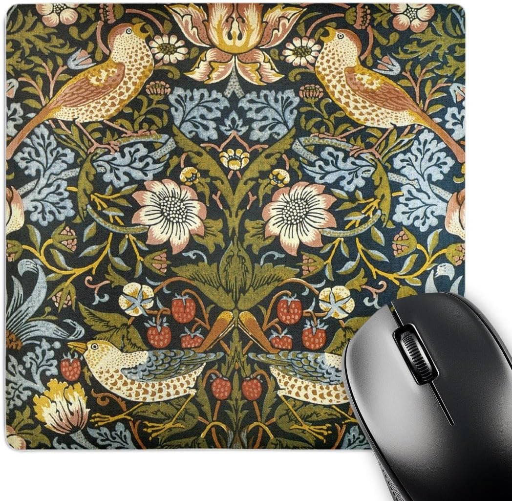 William Morris Strawberry Thief Pattern - Mouse Pad, 8 by 8 Inches (Mp_219390_1)