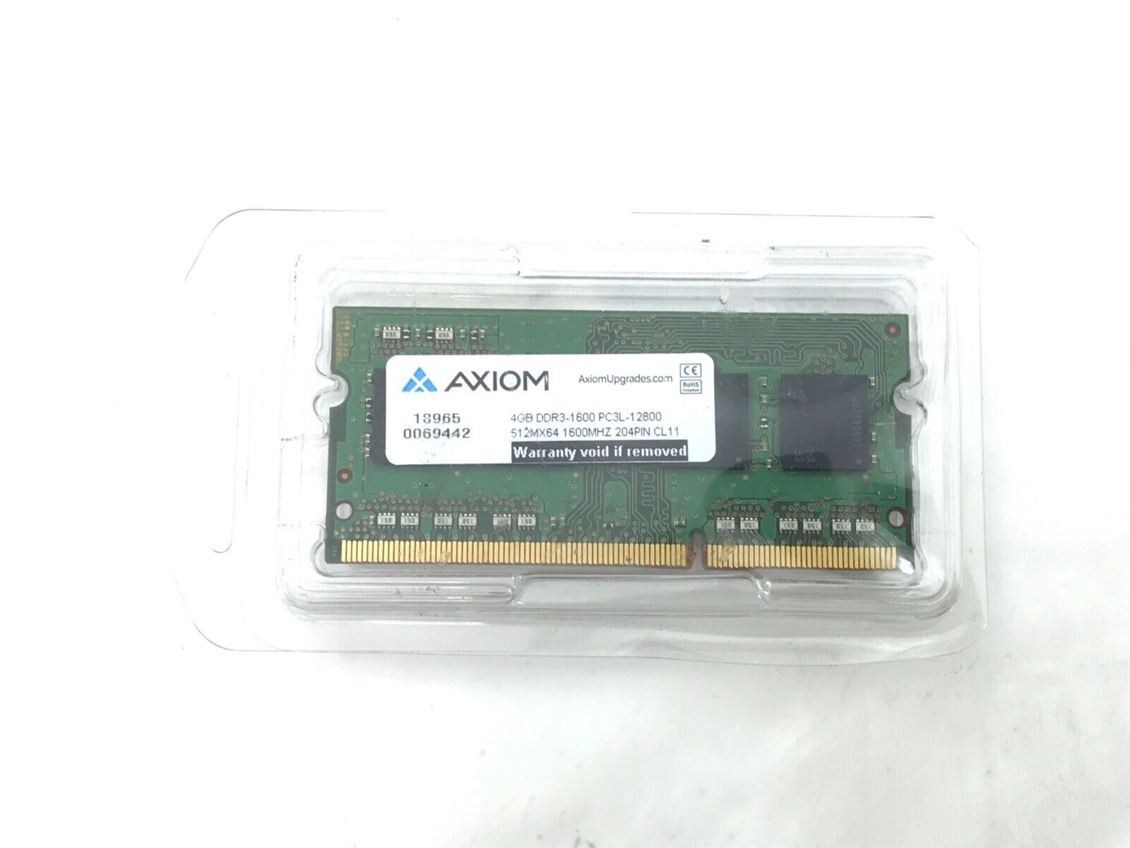 ✅ Axiom 4GB DDR3L-1600 PC3L-12800 LV SODIMM Memory Module - RAM1600DDR3-4G-AX