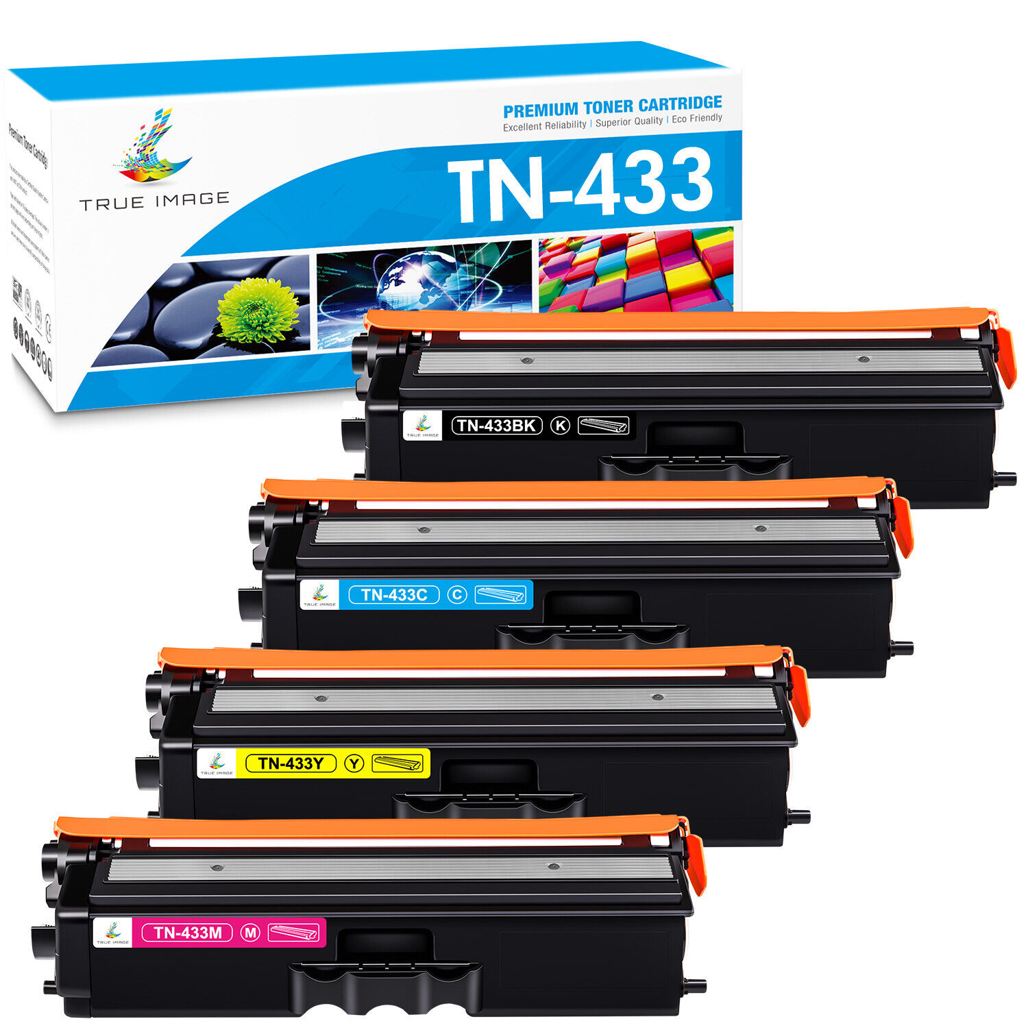 4PK TN433 Toner Compatible for Brother MFC-L8900cdw HL-L8260cdw HL-8360cdw TN436