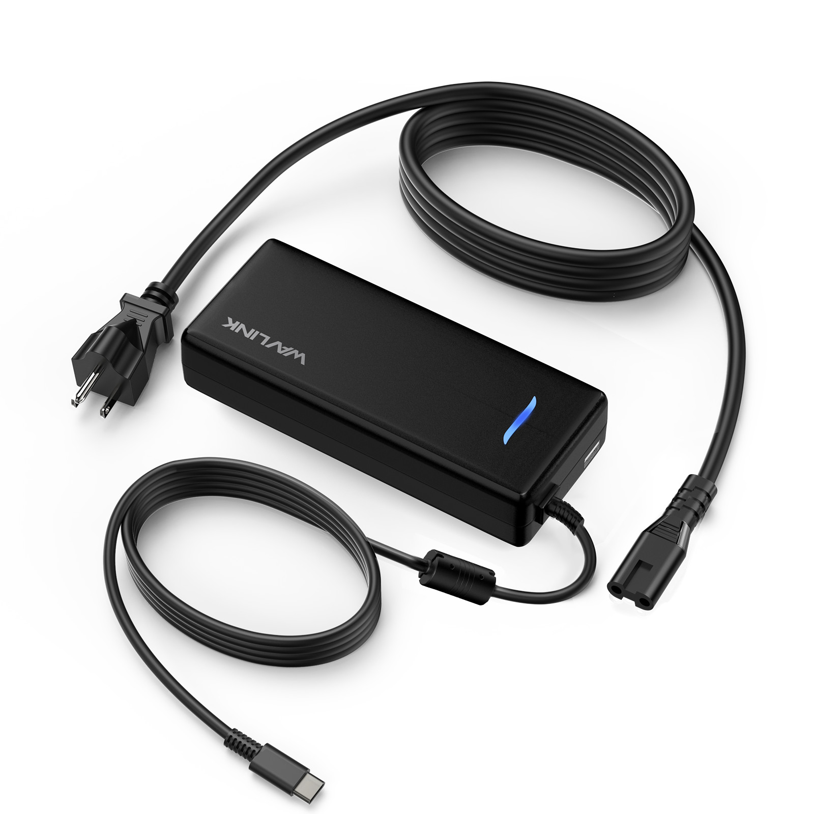 112W Universal Charger USB C Laptop Adapter 100W AC Adapter with USB A Output