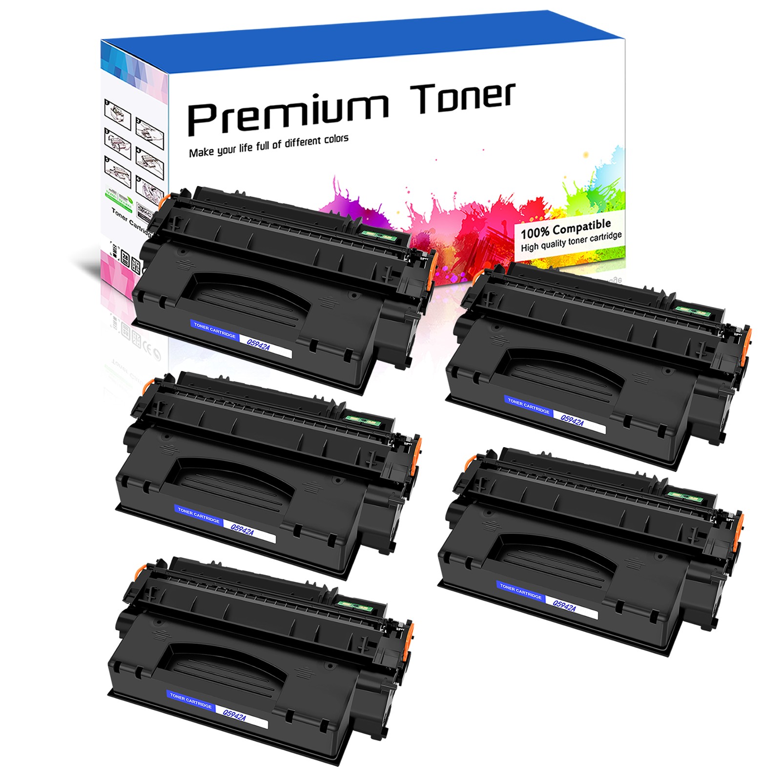 5PK High Yield Q5942A Toner Cartridge For HP LaserJet 4200 4200n 4200tn 4200dtn