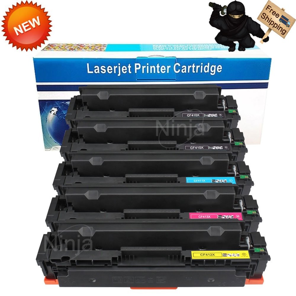 5PK CF410X-CF413X Color Set + Extra BK for HP M452dn M377dw