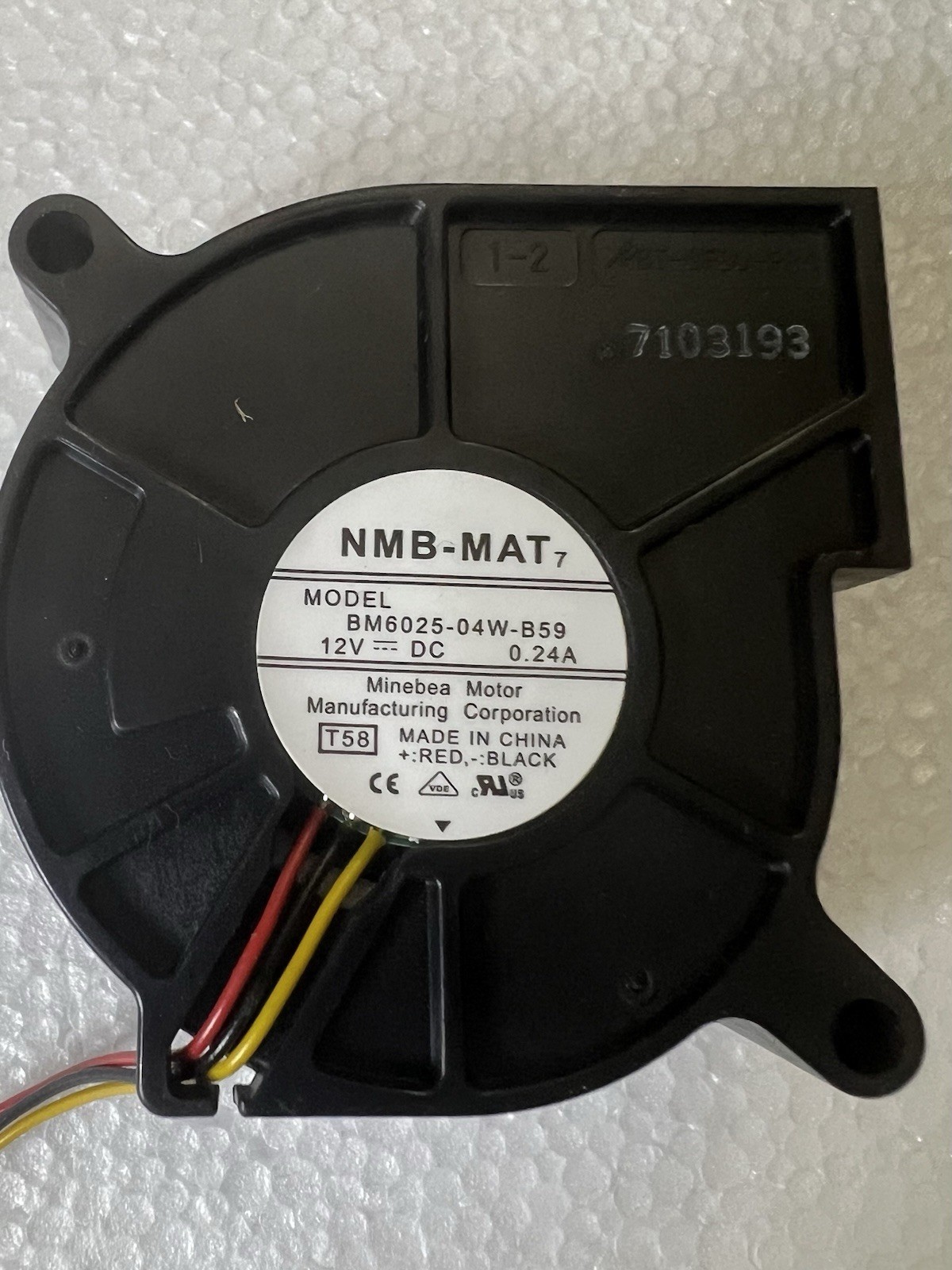 NMB BM6025-04W-B59 6025 DC12V  Cooling Fan