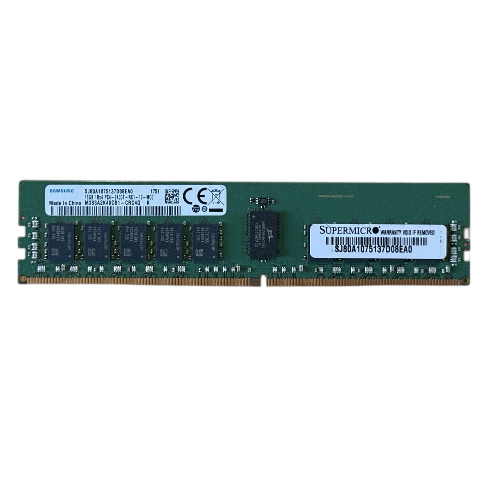 SAMSUNG 16GB 1Rx4 PC4-2400T DDR4 ECC Server Memory M393A2K40CB1-CRC4Q RAM
