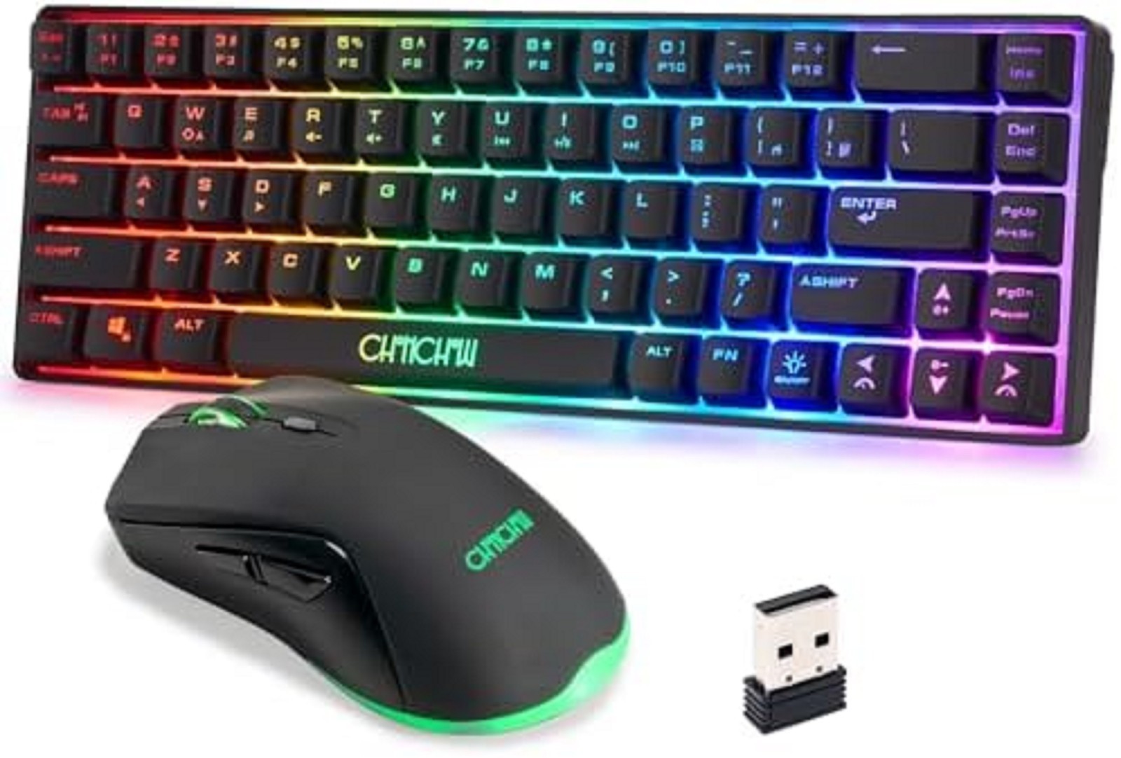 Teclado Y Mouse Inalambrico Gamer Razer Croma Gaming Iluminacion Teclas Para Pc