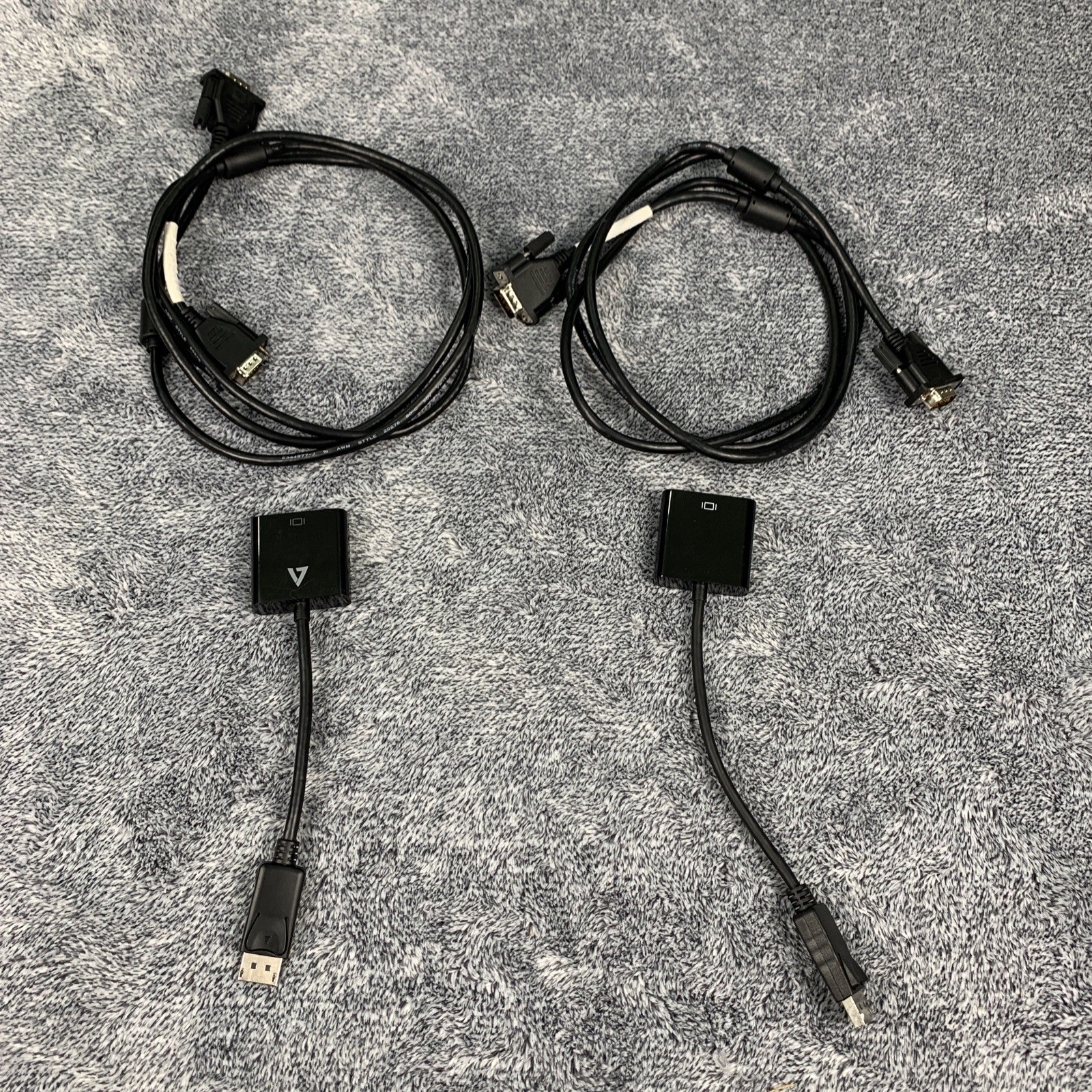 Display Port To VGA DP Male To VGA Female 2x Plus 2x 5ft VGA Cables