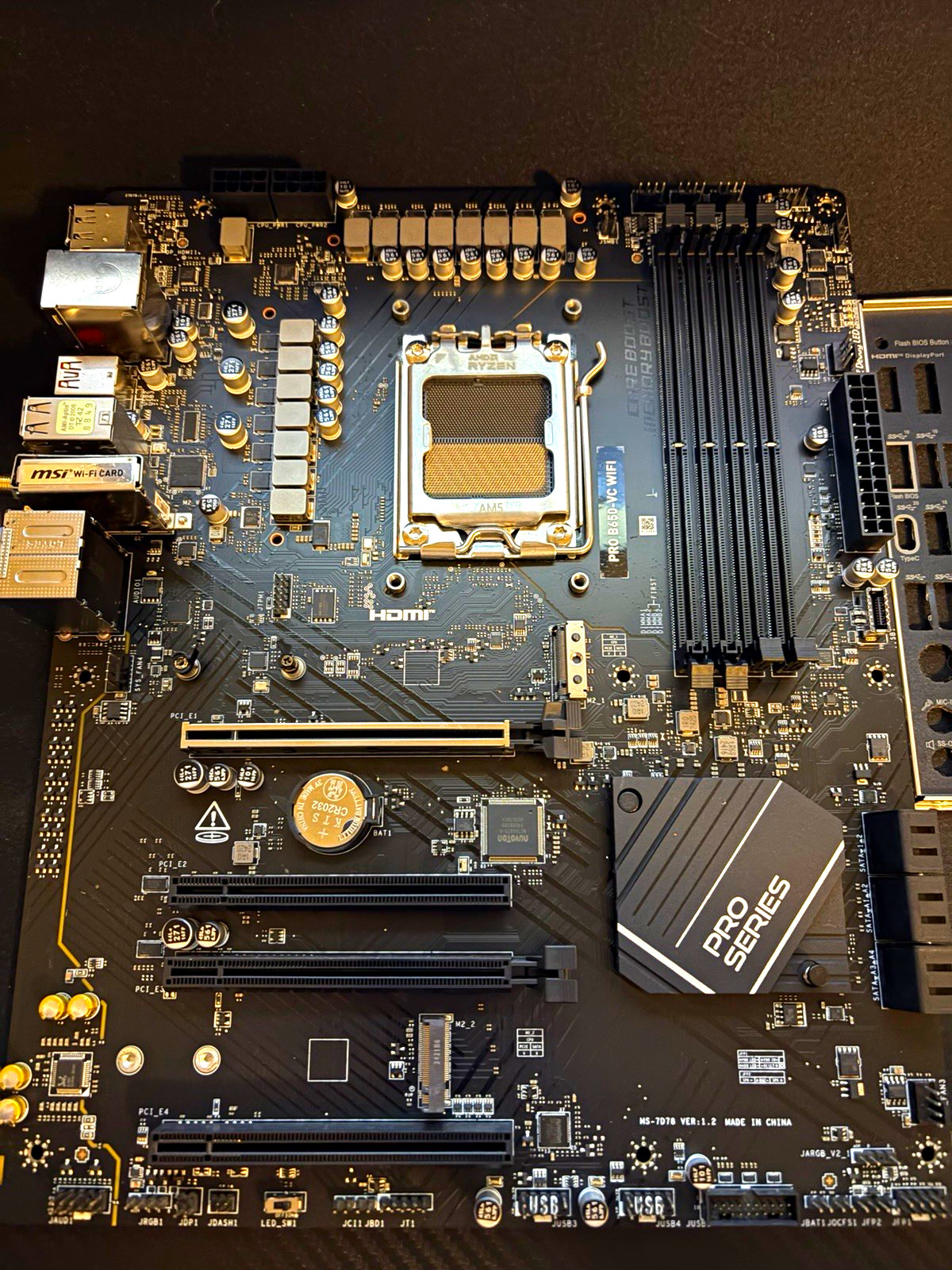 MSI PRO B650-VC WIFI ATX AM5 Motherboard DDR5 4 DIMM Slots Gaming