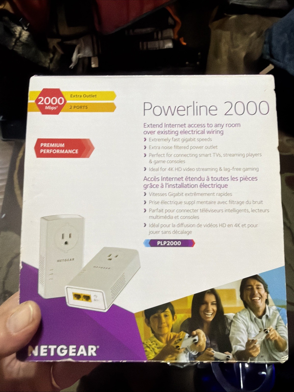 NETGEAR PLP2000  Powerline Adapter 2000Mbps - Pack of 2
