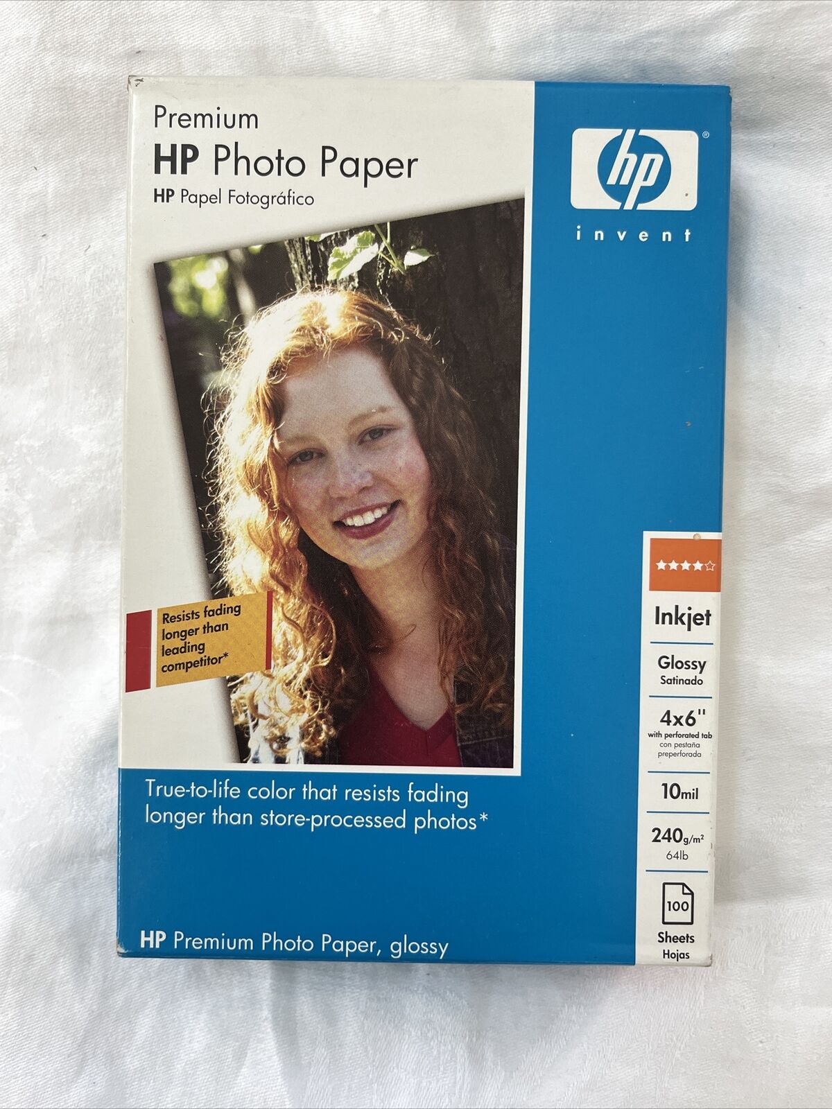 HP Premium GLOSSY 4X6 Ink Jet Picture Photo Paper 100 SHEETS 10mil Papel Fotos