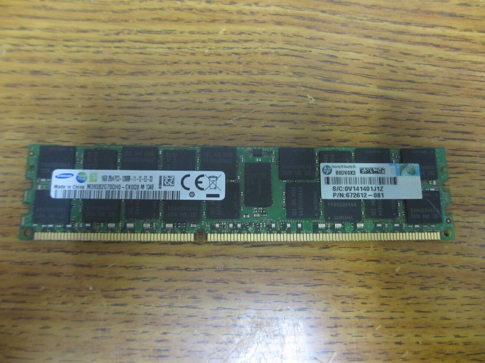 Samsung 80GB [5x16GB] 2Rx4 PC3-12800R M393B2G70QH0-CK0Q8 Server RAM