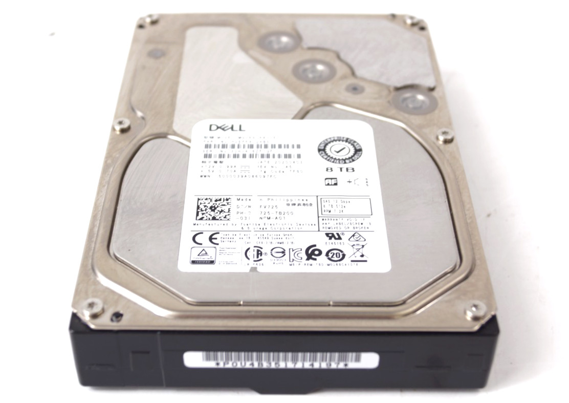 Dell 3.5" 8TB 7200RPM 512e 12Gbps Enterprise SAS Hard Drive