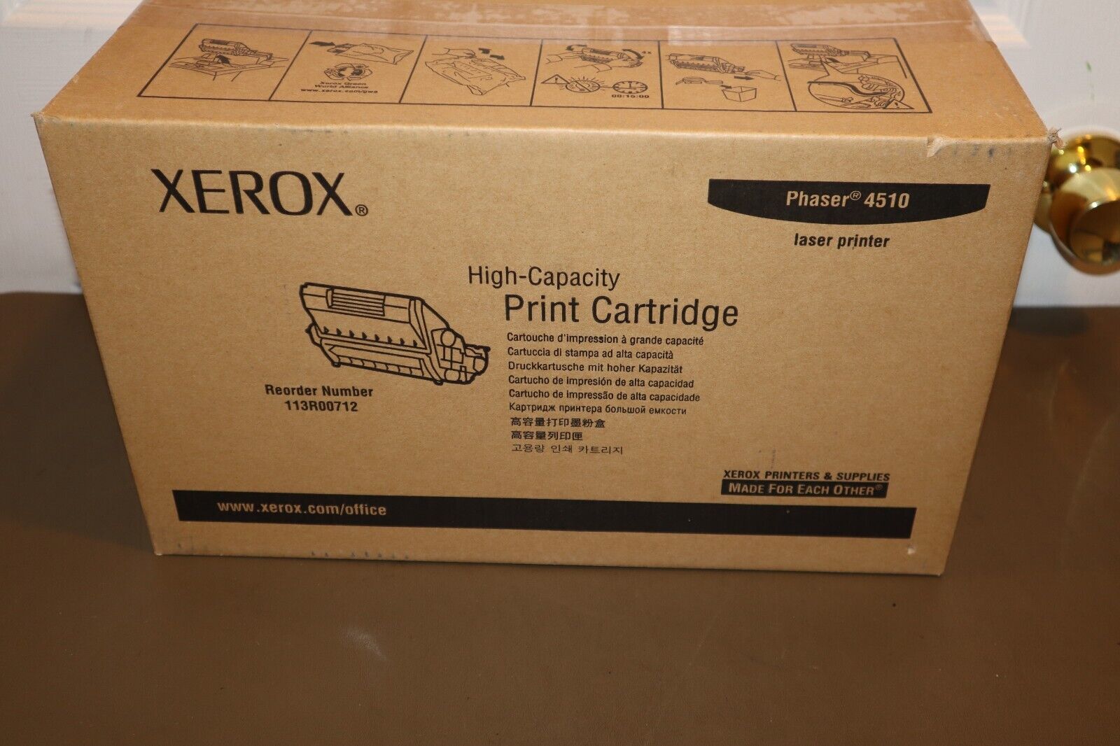 Genuine New Xerox 113R00712 Black High-Capacity Print Cartridge Phaser 4510